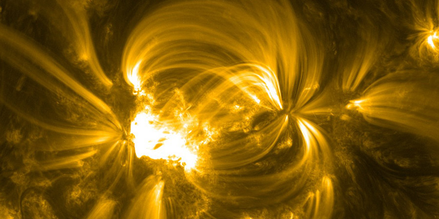Moderate solar activity, new sunspots, coronal hole