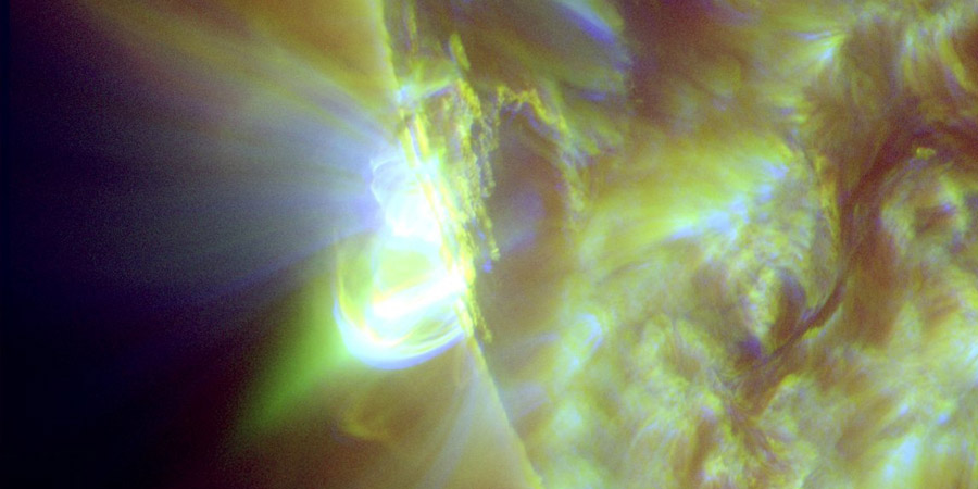 New active region producing M-class solar flares