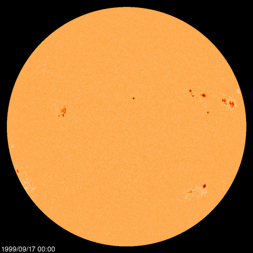 Régions de taches de soleil