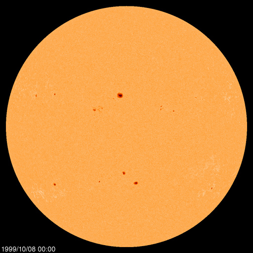 Régions de taches de soleil