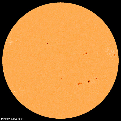 Régions de taches de soleil