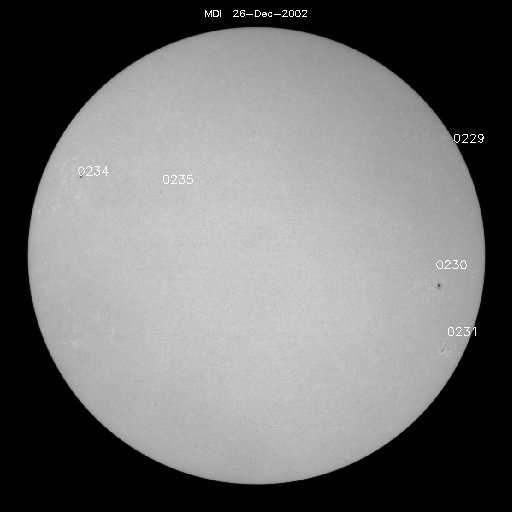 Regiones de manchas solares