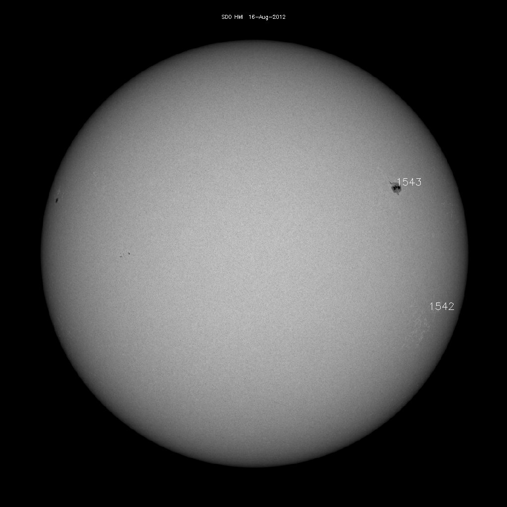 Sonnenfleckenregionen