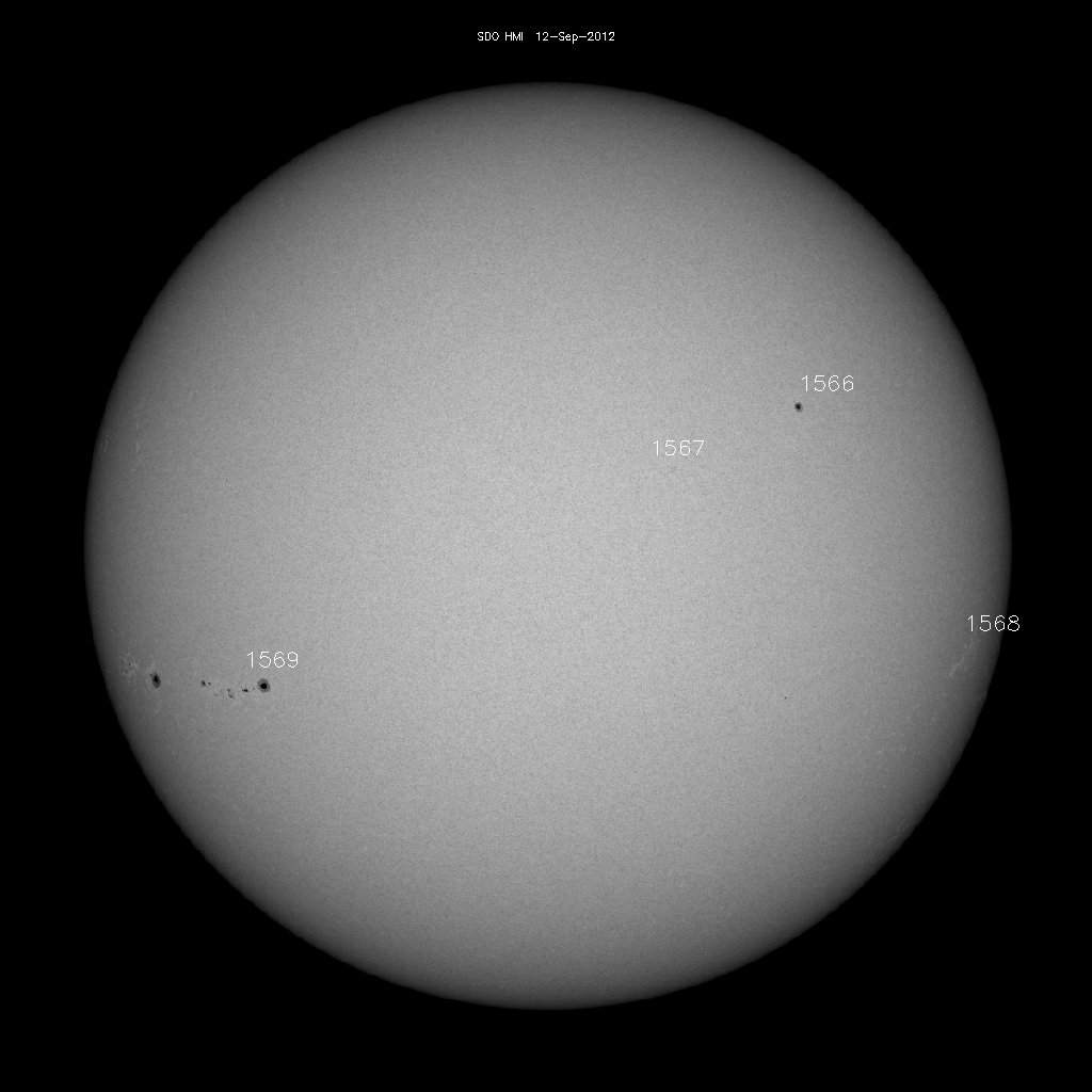 Sonnenfleckenregionen