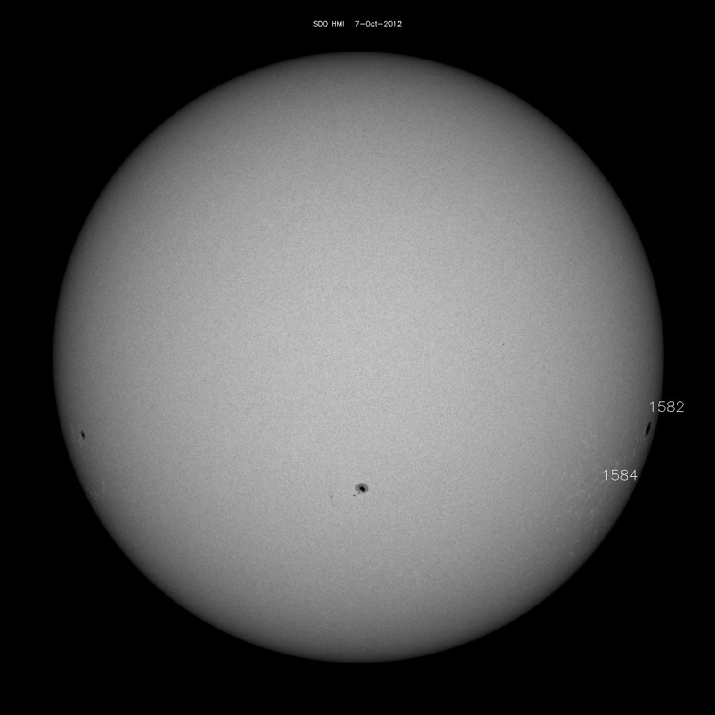 Sonnenfleckenregionen