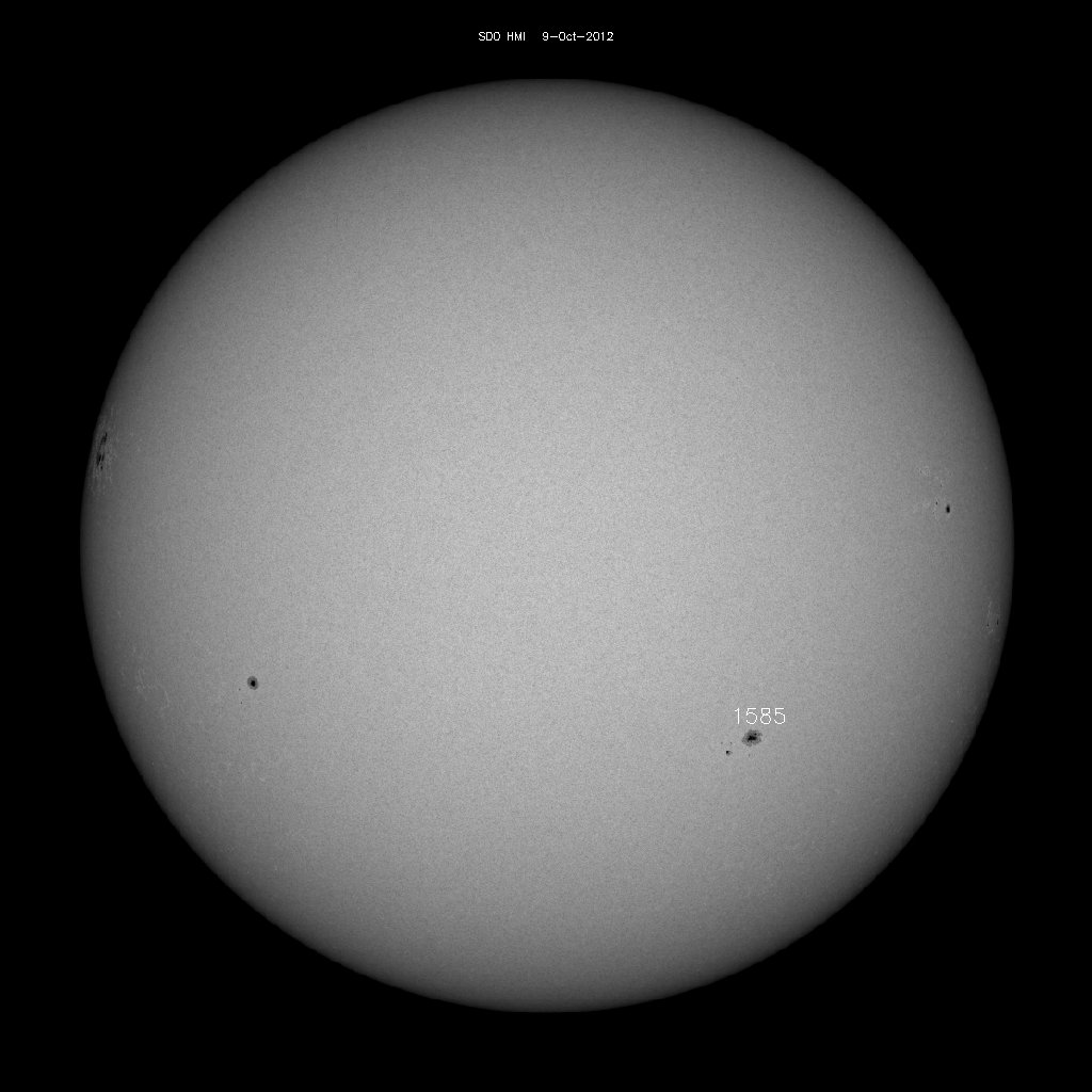 Sonnenfleckenregionen