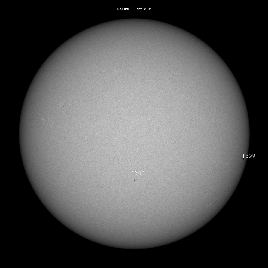 Sonnenfleckenregionen