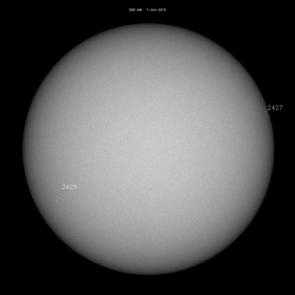 Sonnenfleckenregionen