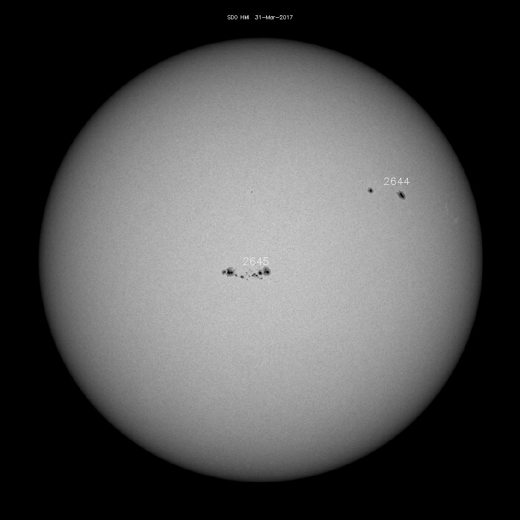 Sonnenfleckenregionen