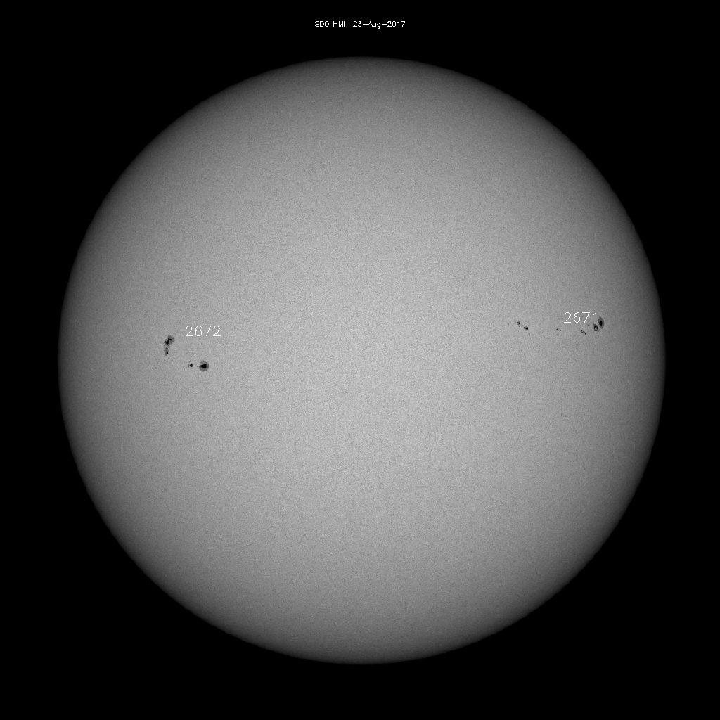 Régions de taches de soleil