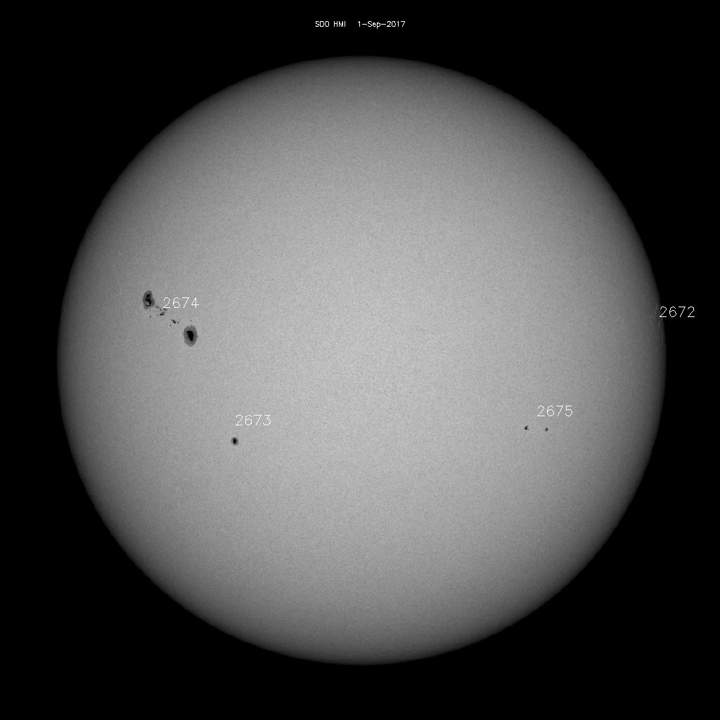 Sonnenfleckenregionen