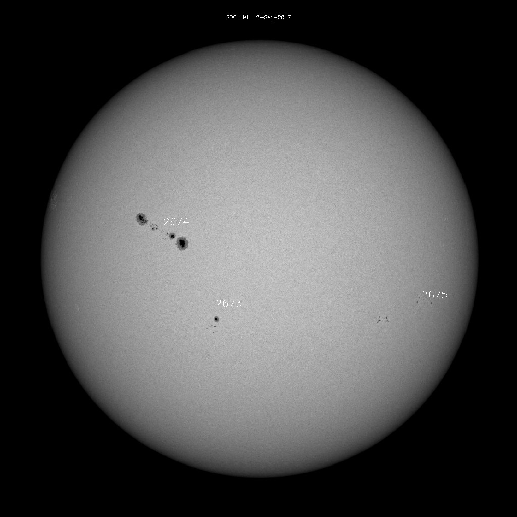 Sonnenfleckenregionen