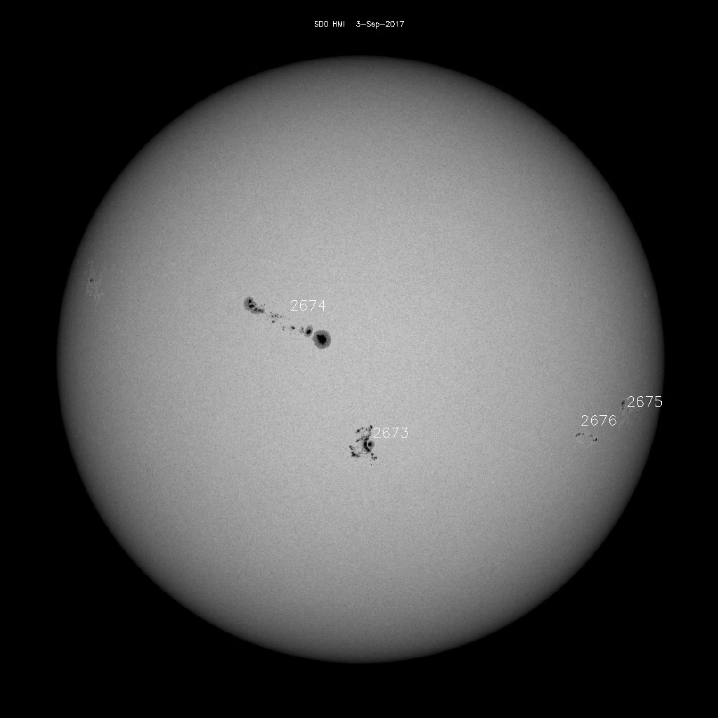 Sonnenfleckenregionen