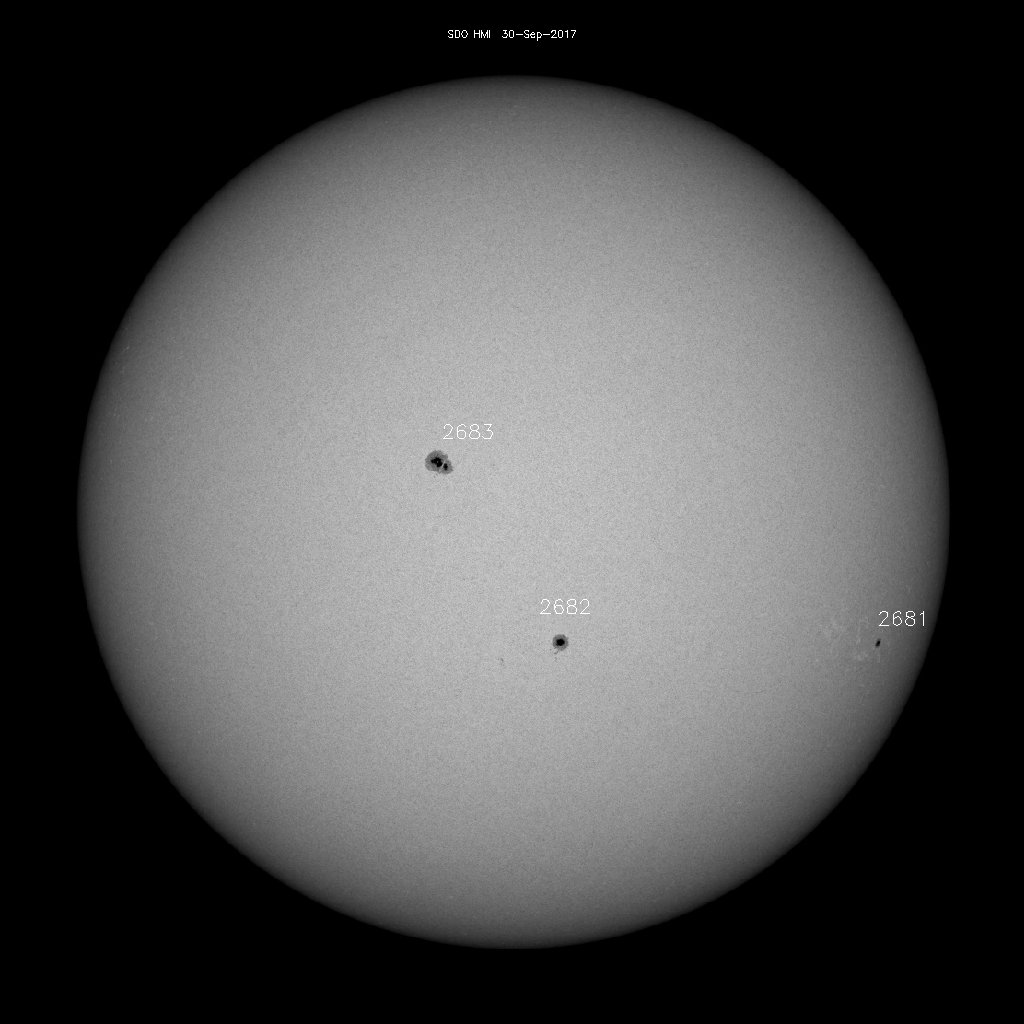 Sonnenfleckenregionen