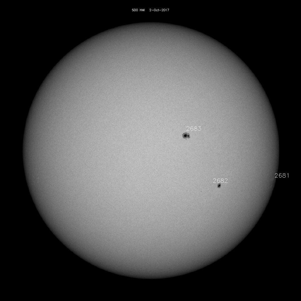 Sonnenfleckenregionen