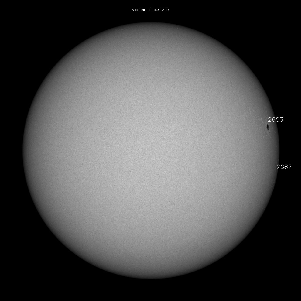 Régions de taches de soleil