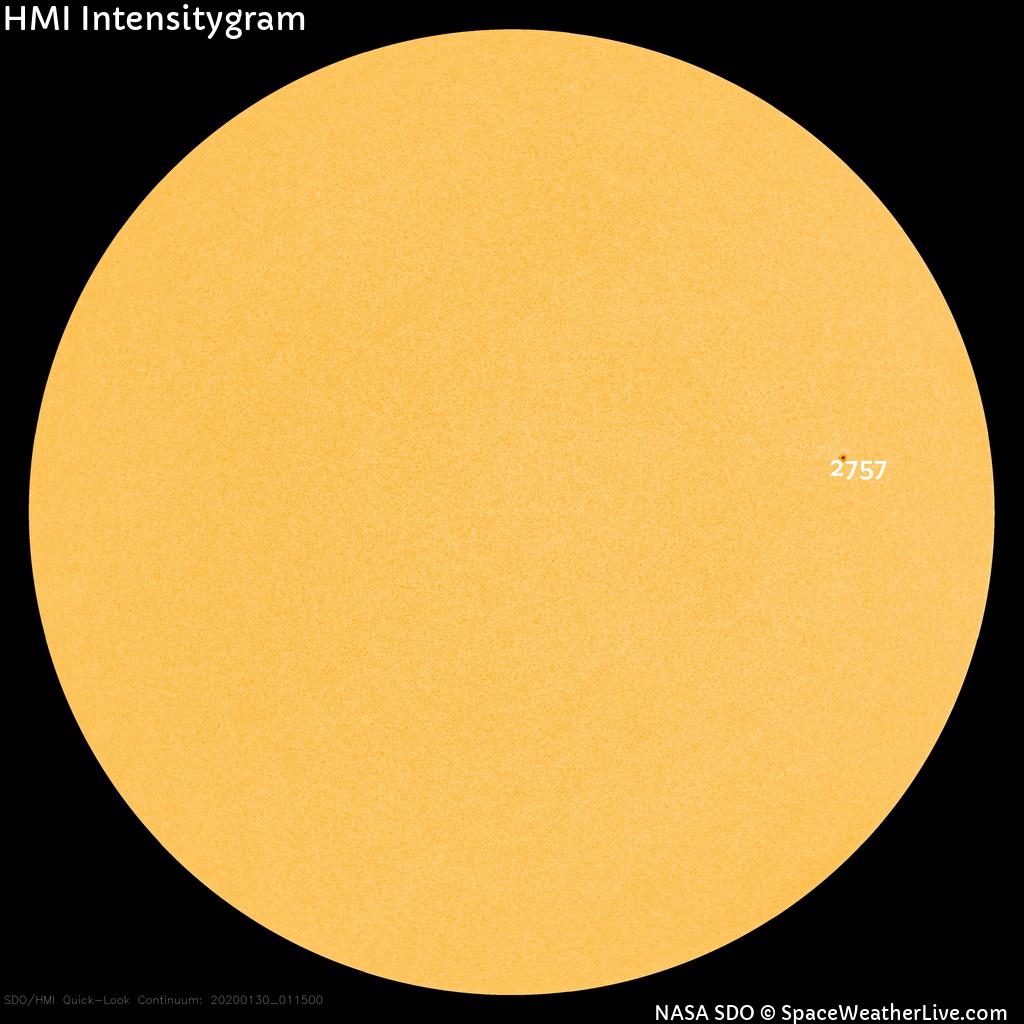 Régions de taches de soleil