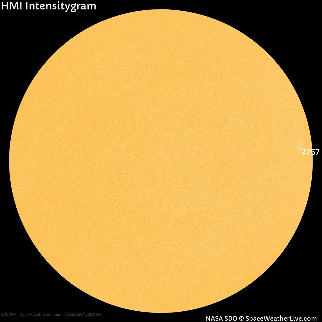 Régions de taches de soleil