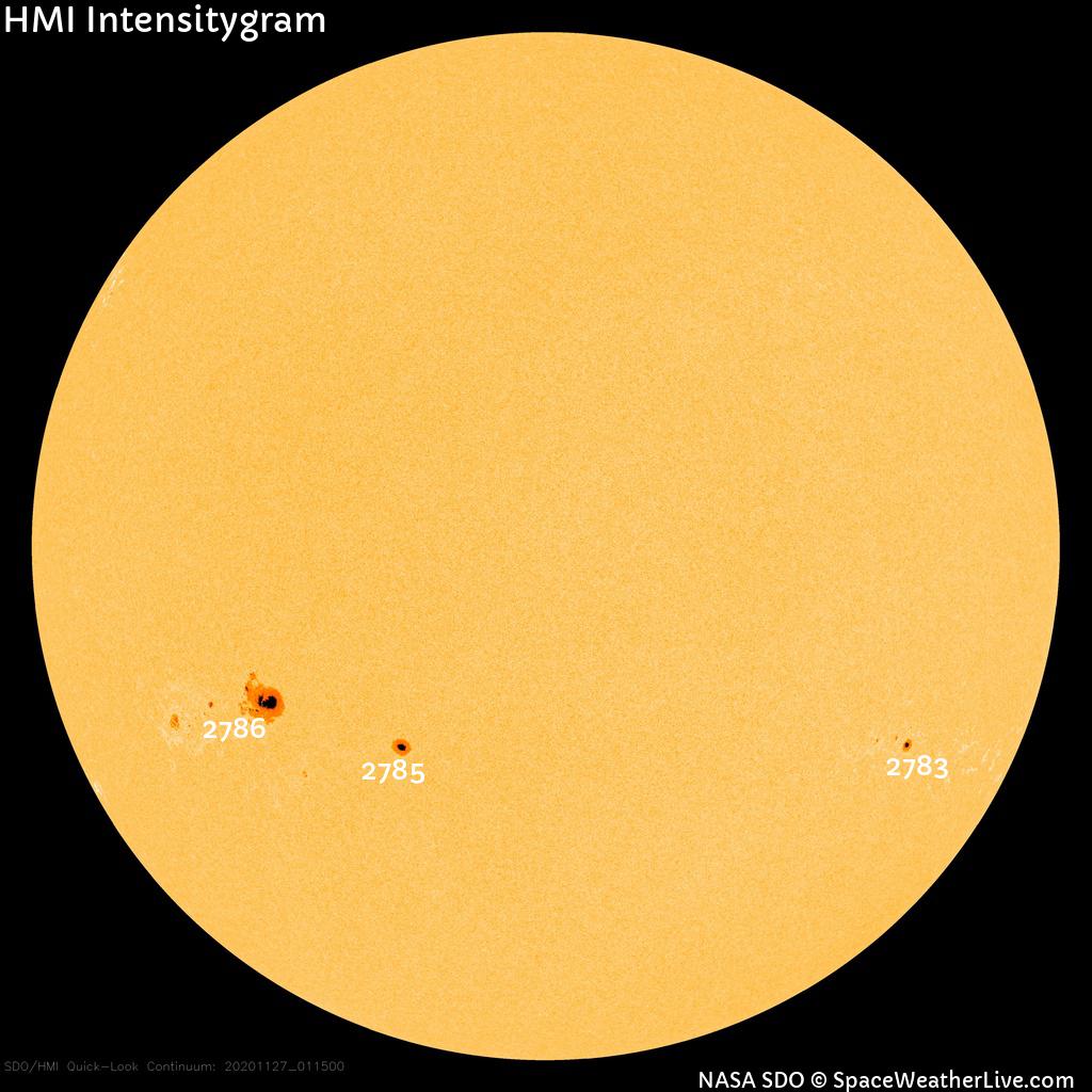 Régions de taches de soleil