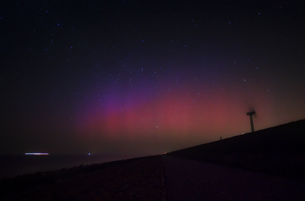 Example of an aurora display low on the horizon as seen in 2012 by Ide Geert Koffeman from The Netherlands.