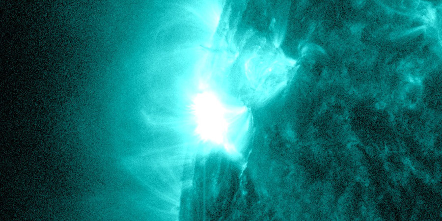 M1.1 solar flare, coronal hole facing Earth