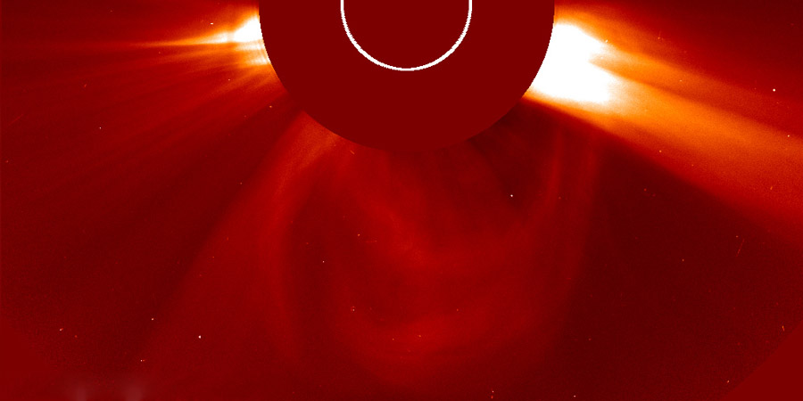 Coronal mass ejection heading for Earth?