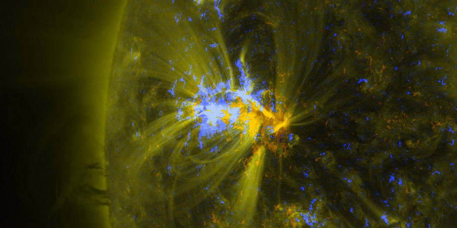 M1.0 solar flare from sunspot region 2443
