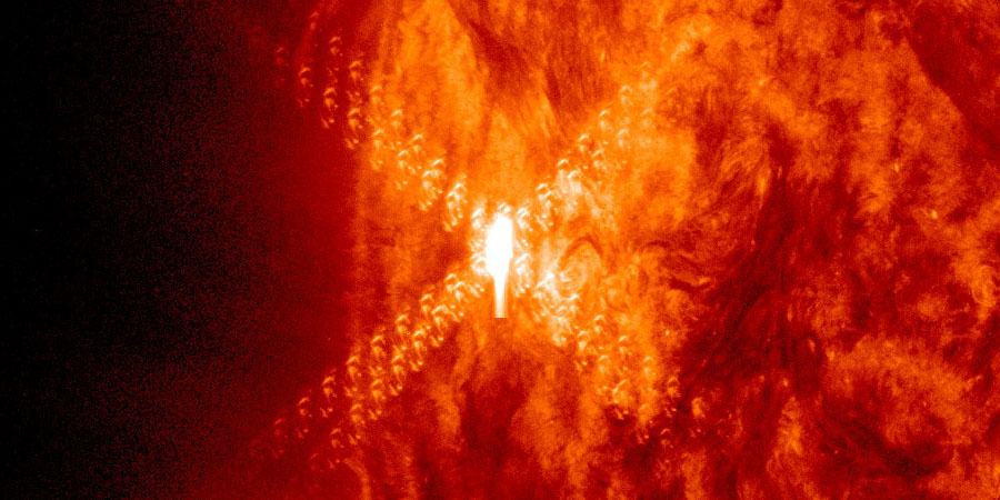 M1.2 solar flare from sunspot region 2169