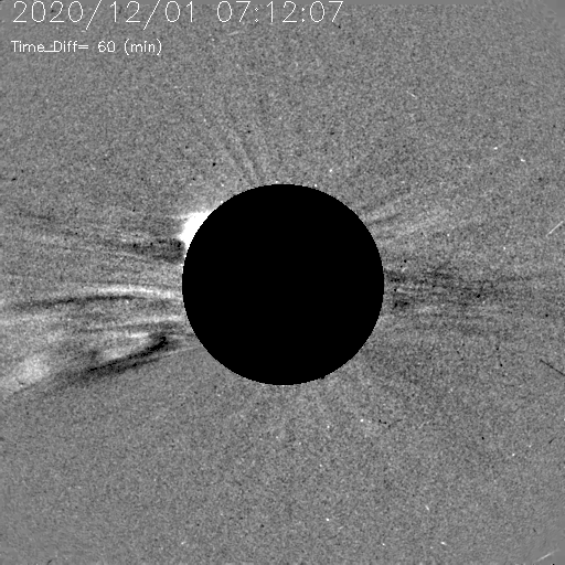 Coronal mass ejection as seen by SOHO LASCO