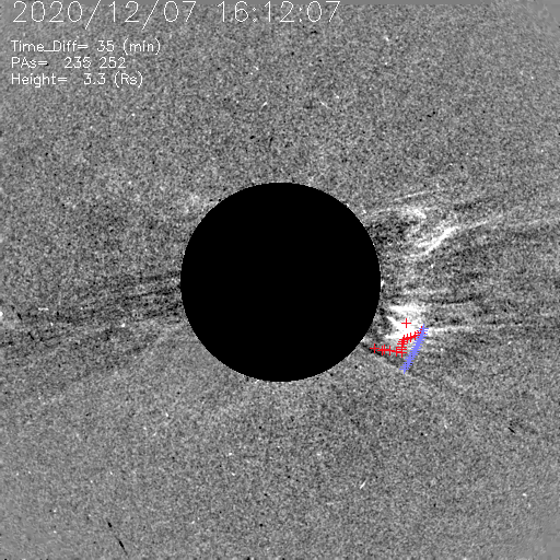 Coronal mass ejection as seen by SOHO LASCO C2