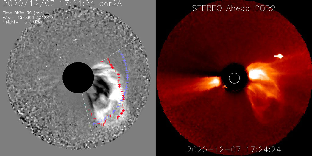 Coronal mass ejection as seen by STEREO A