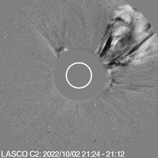 Coronal mass ejection launched by the X1 solar flare as seen by SOHO/LASCO C2.
