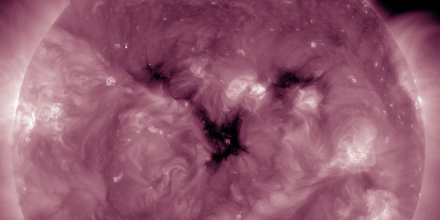 Enhanced solar wind, Coronal hole faces Earth