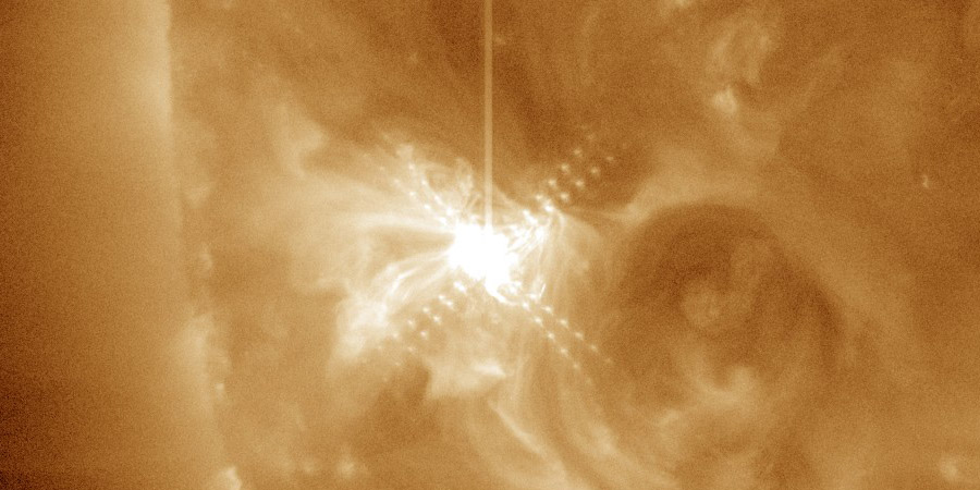 M1.0 solar flare from sunspot region 2615