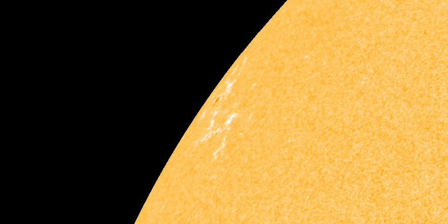 Yesterday's M-flare producing active region rotates into view