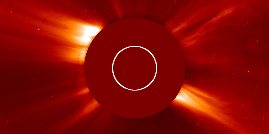 CME arrival, X1 halo CME