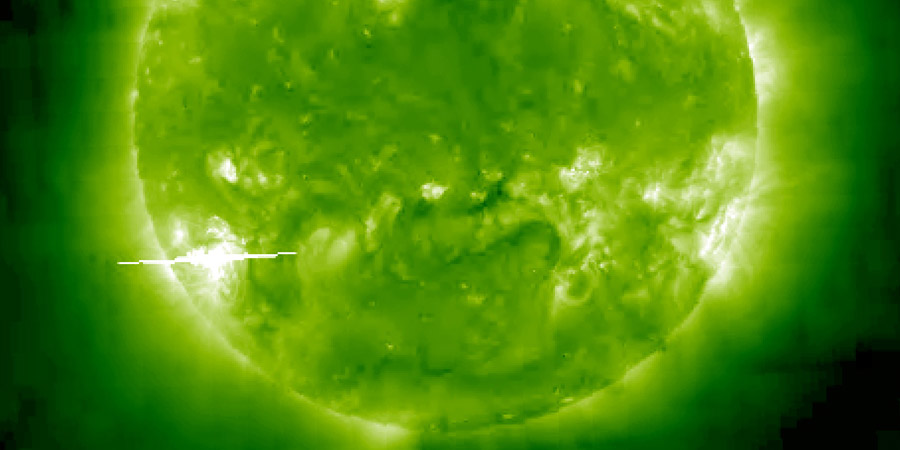 X1.1 solar flare on the south-east limb