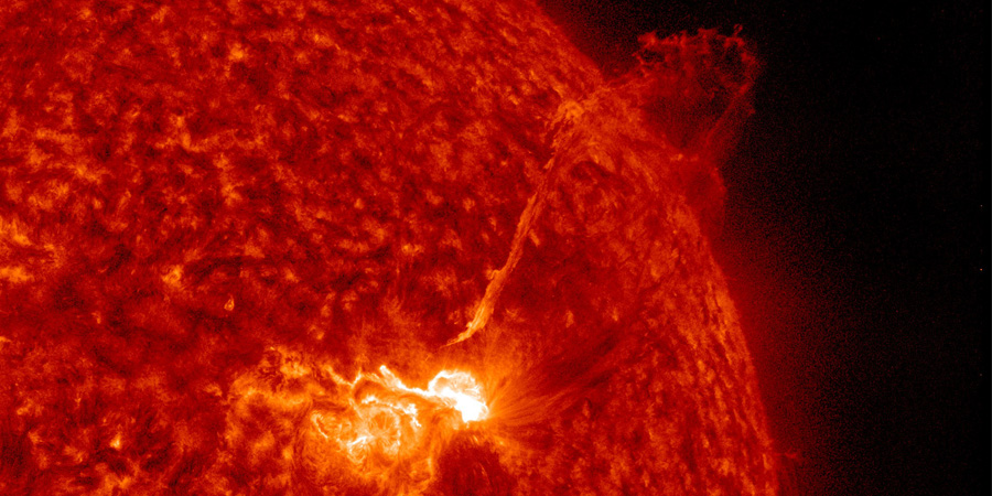 Two strong M-class solar flares