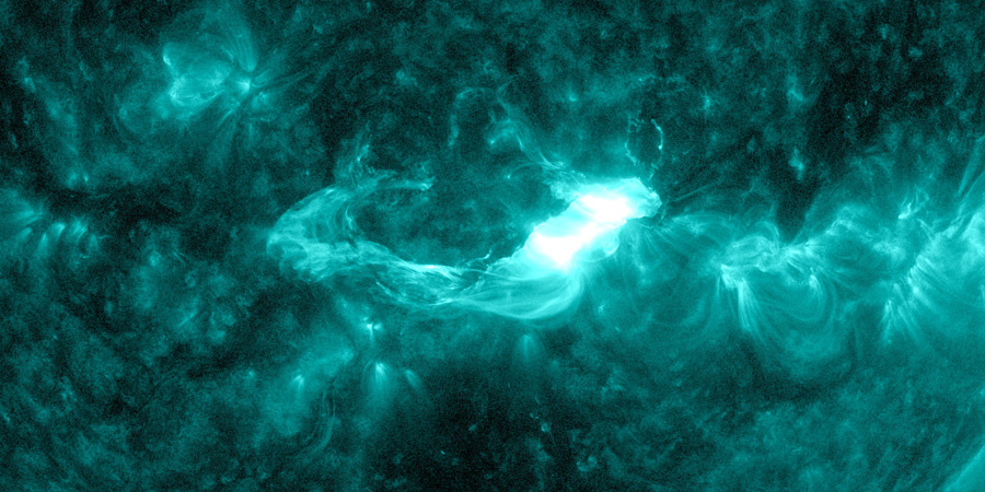 M1.7 solar flare, full halo CME