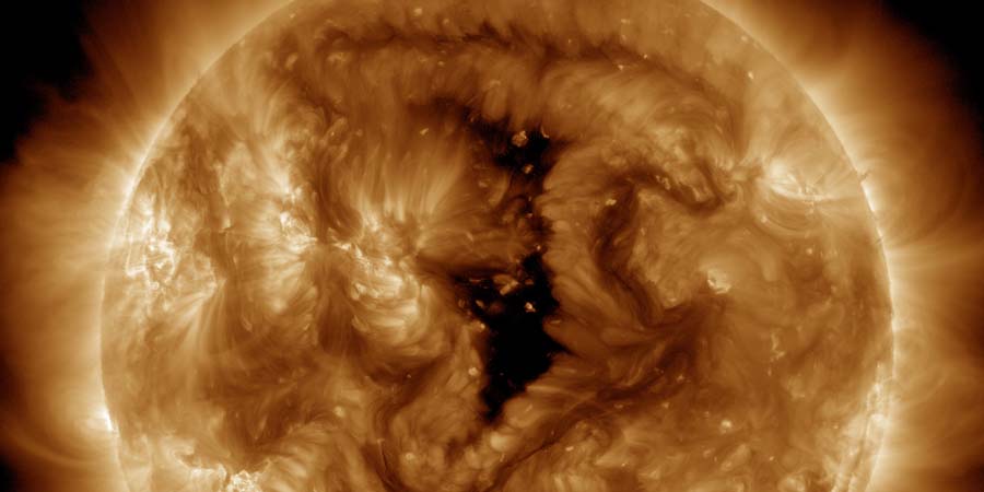 Coronal hole faces Earth