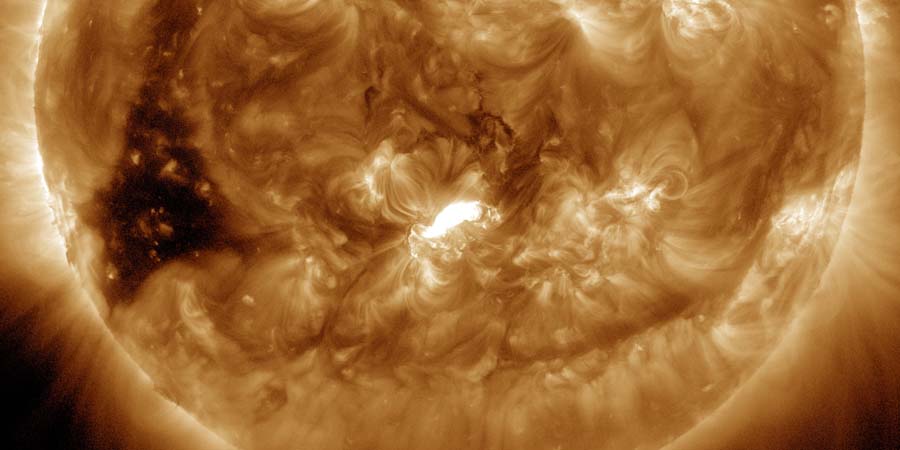 M9.8 solar flare with earth-directed CME