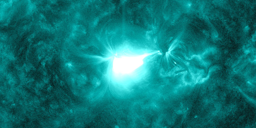 M-class solar flare, elevated EPAM levels