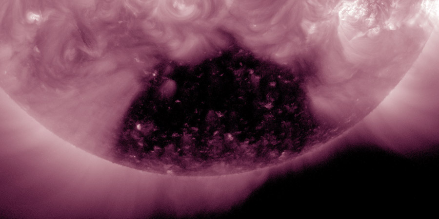 High solar activity, coronal hole