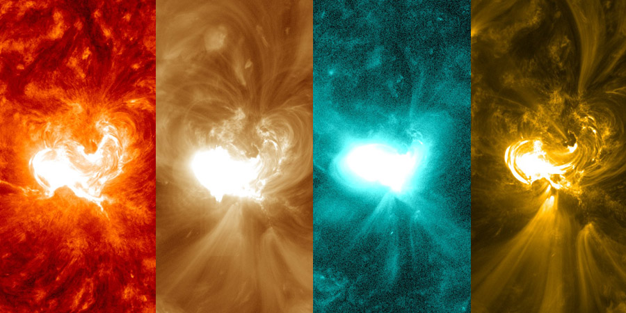 M4.5 solar flare from sunspot region 2158