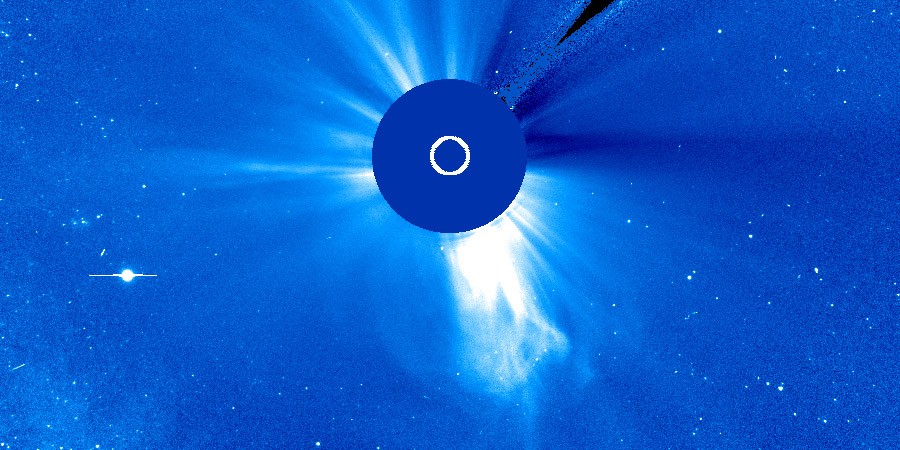 M8.7 coronal mass ejection, sunspot region 2241 & 2242