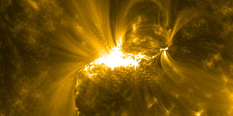 M6.9 solar flare, sunspot regions 2241 and 2242