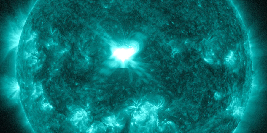 X1.6 solar flare from sunspot region 2158